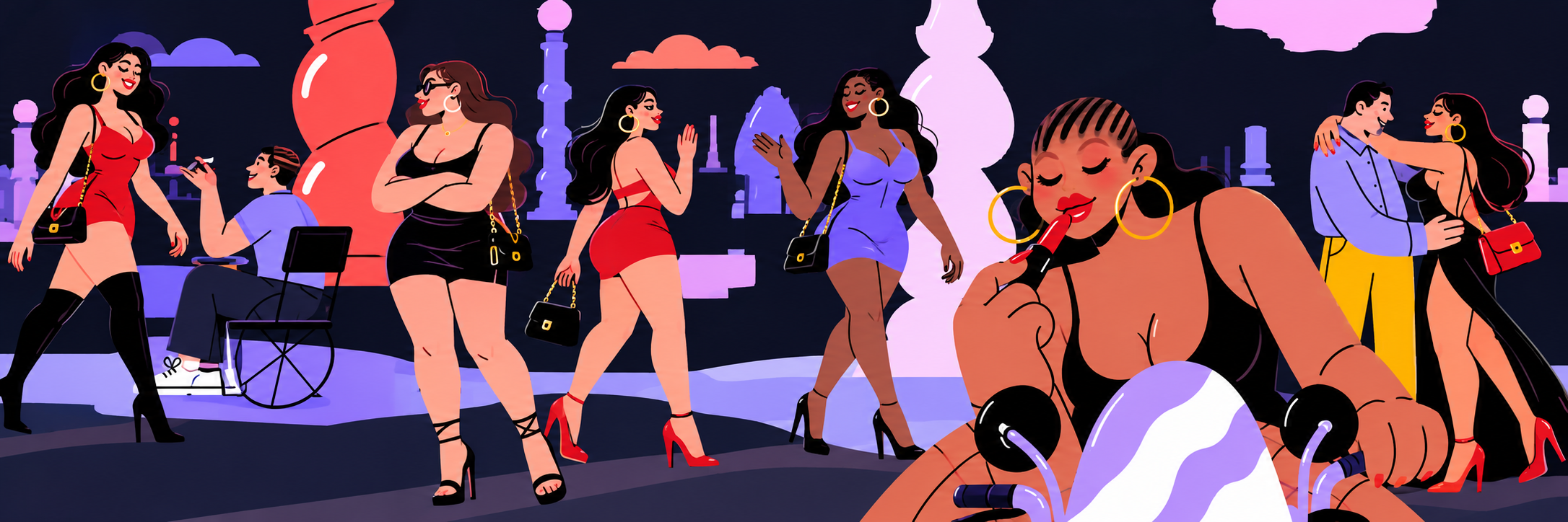 Neon Nightlife Street Scene - Naughty Mulaqat